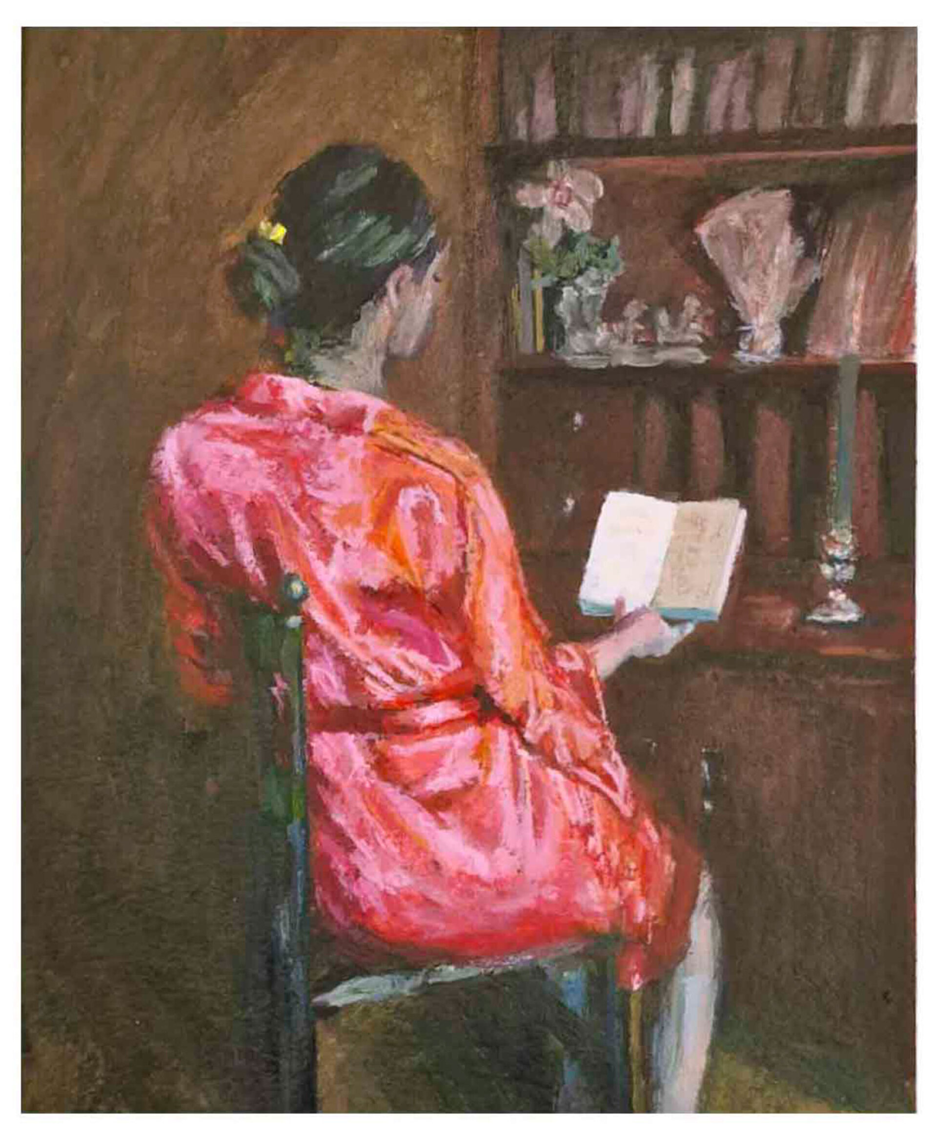 Μπαριαμπά, Στιγμές ανάγνωσης, 2024-2025, γκουάς και ακρυλικό σε χαρτόνι