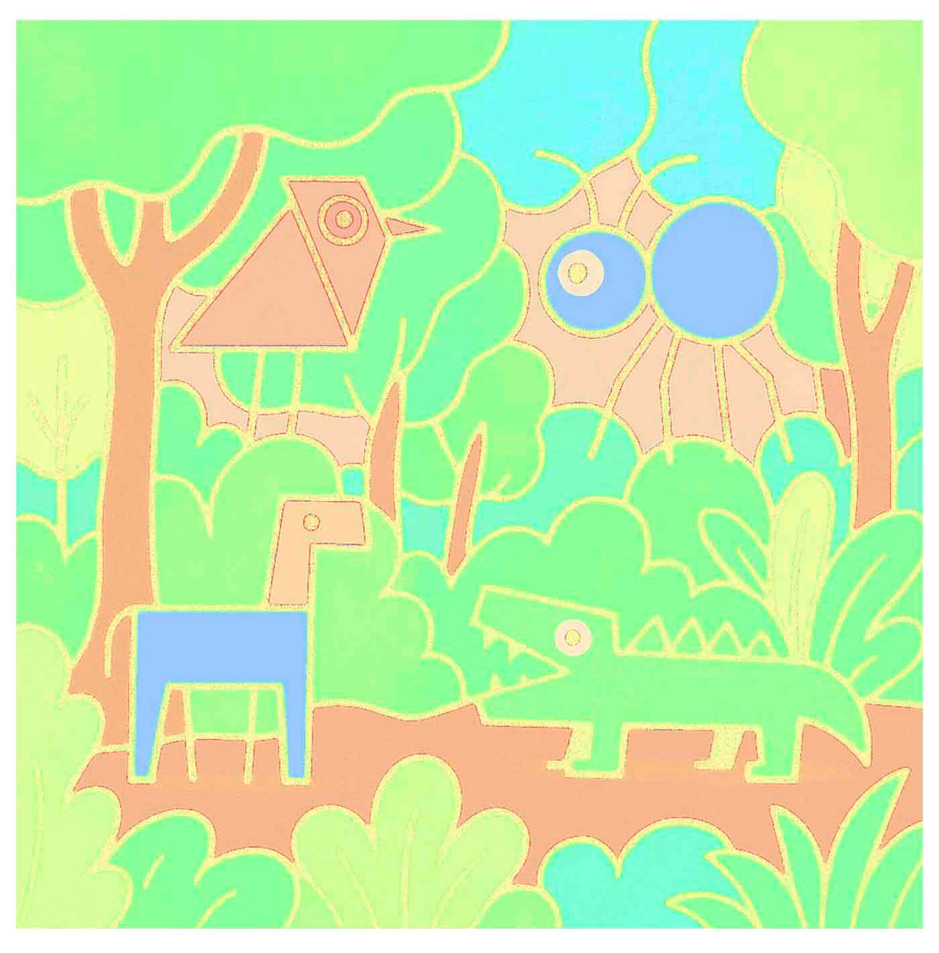 Ναταλία Κερκύρα, All that was left unsaid, 2025, ακρυλικά σε καμβά