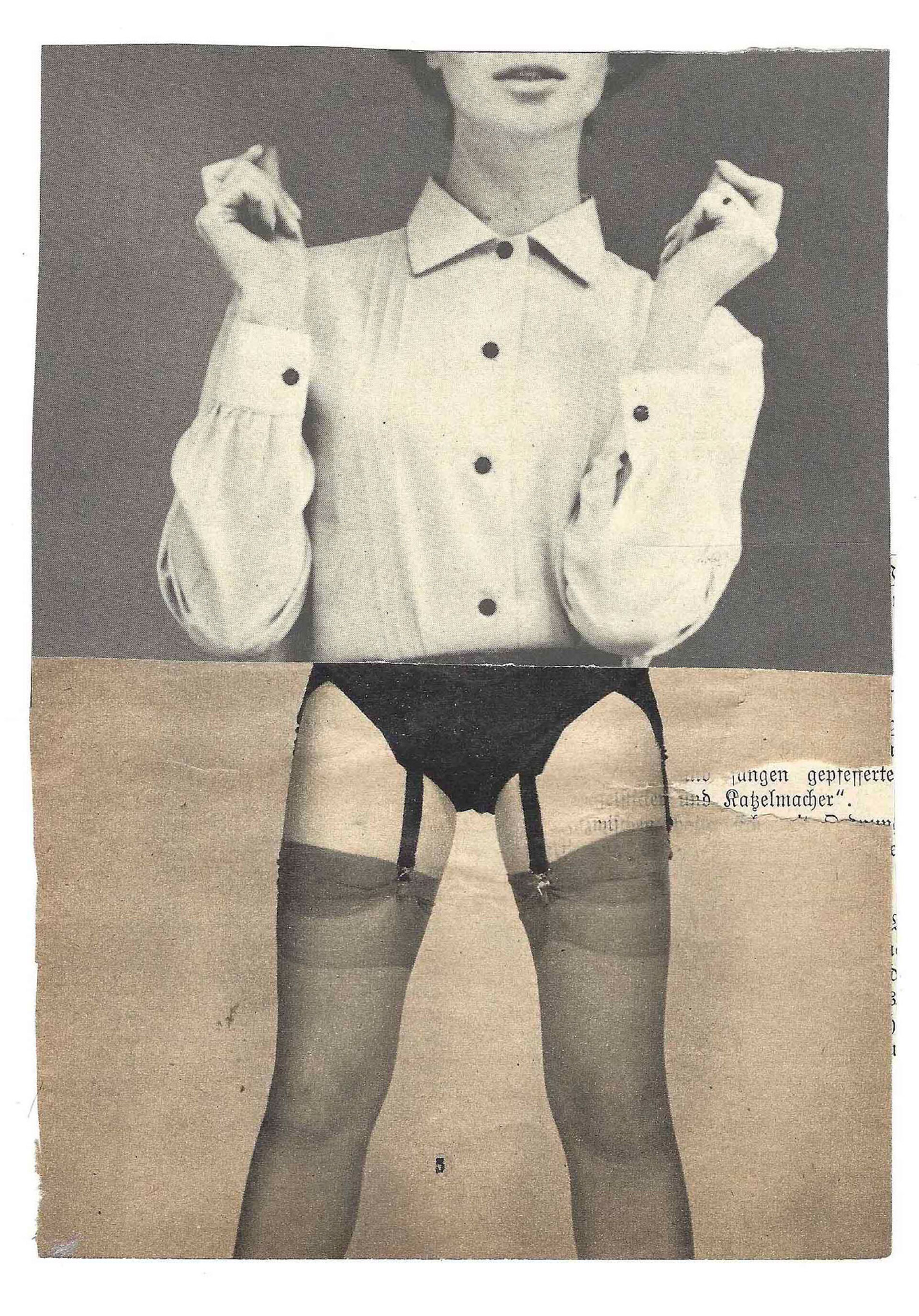 Έρρικα Ντελή, In between, 2022, αναλογικό κολάζ σε χαρτί