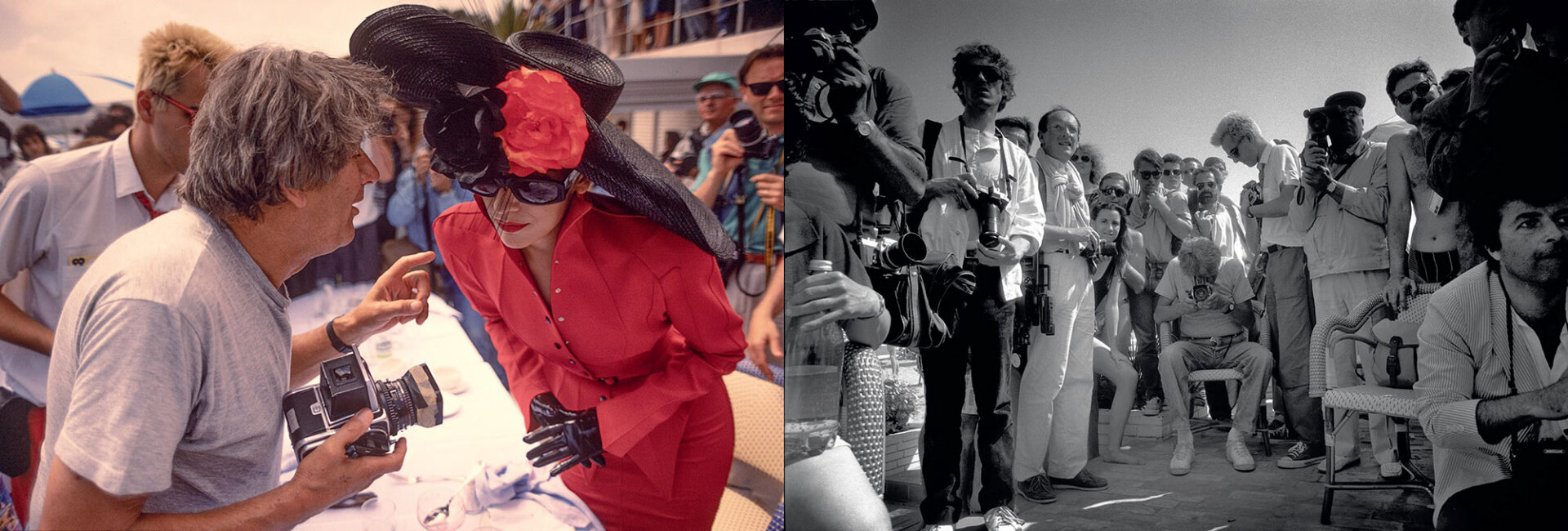 Ο φωτογράφος Χέλμουτ Νιούτον ενώ ετοιμάζει τη σκηνοθεσία του θέματός του © Ντέρεκ Ρίτζερς