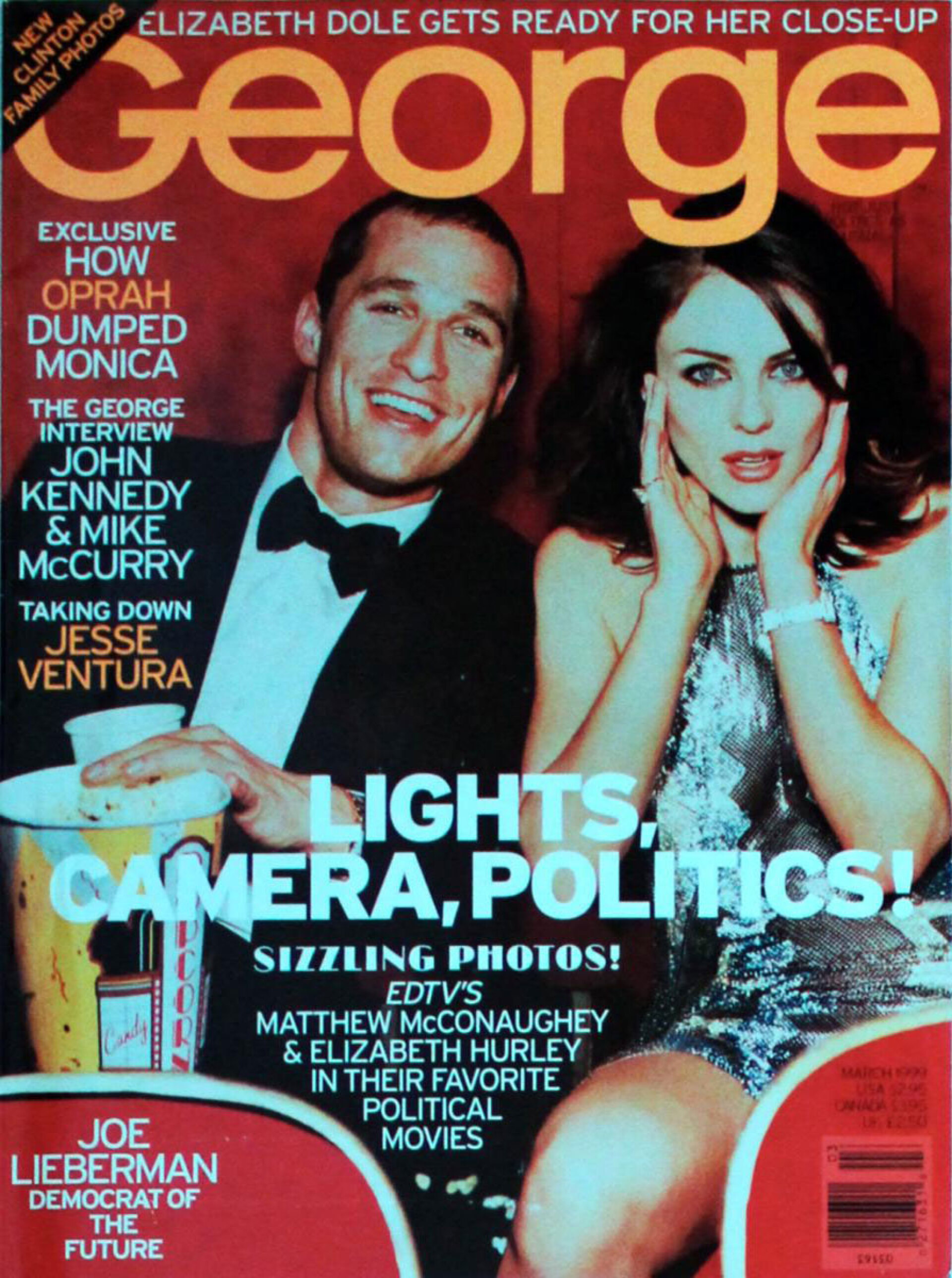 Μάθιου ΜακΚόναχι και Λιζ Χάρλεϊ στο εξώφυλλο του περιοδικού George