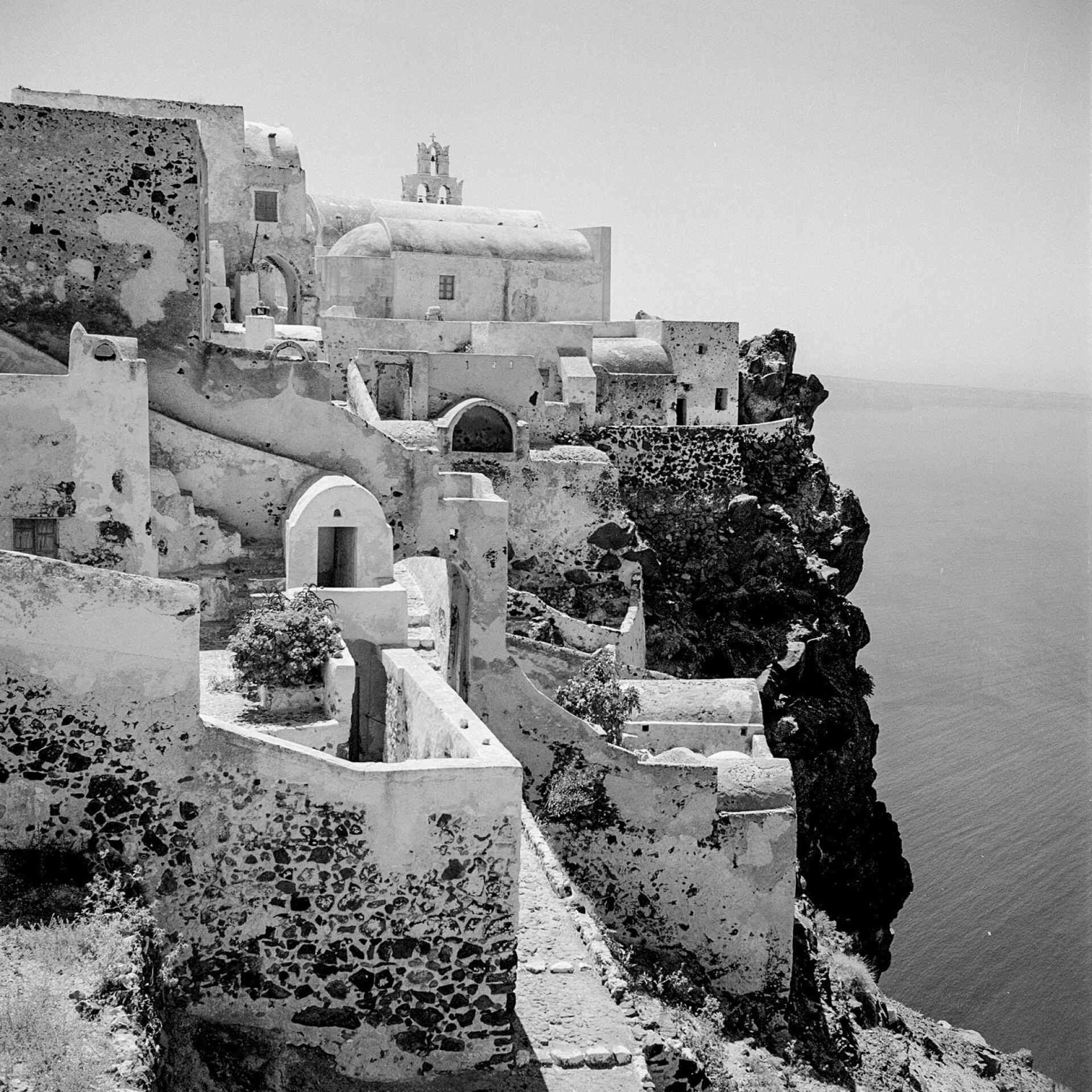Φηρά, Σαντορίνη 1954. Πριν τον σεισμό του 1956