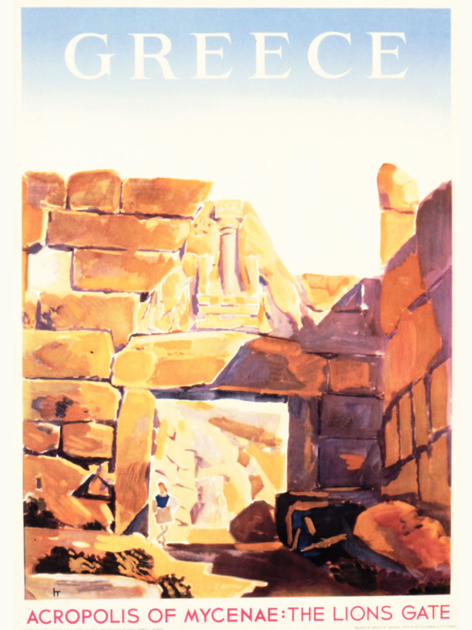Ακρόπολη των Μυκηνών Η Πύλη των Λεόντων, 1952 | Σχεδιαστής: Γιάννης Τσαρούχης