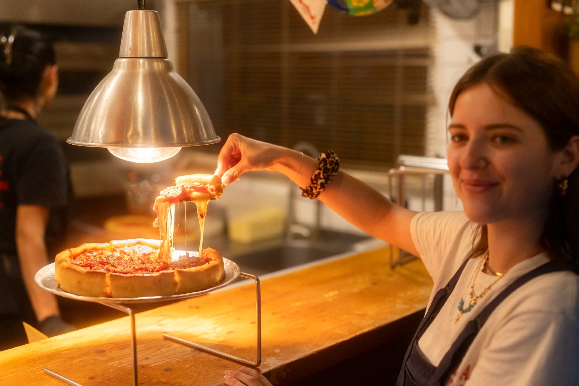 Η deep dish πίτσα στο Steve's