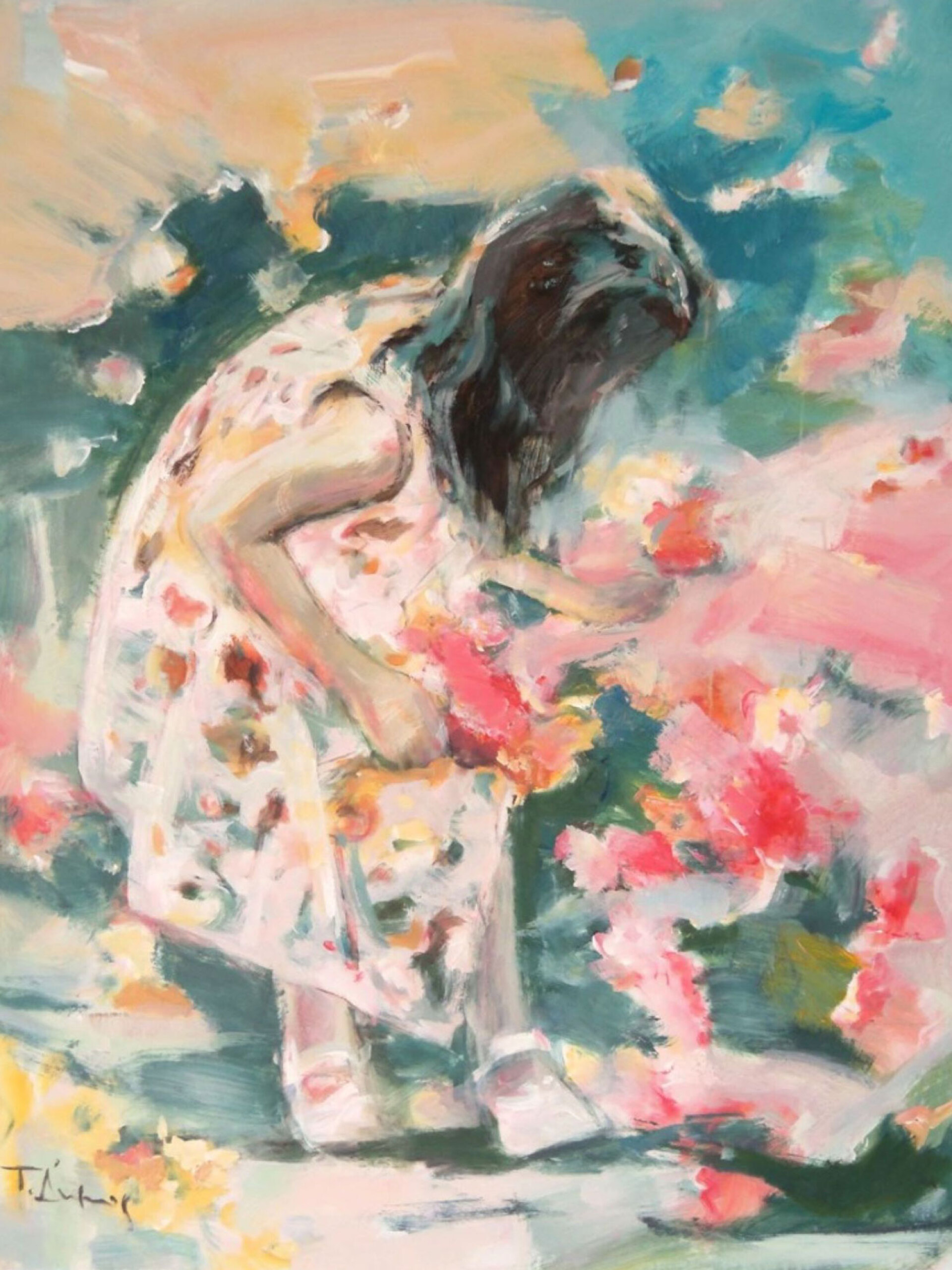 Ανθισμένη φύση, 2018 | Ακρυλικά σε καμβά, 150*100cm | La Primavera, Gallery Artevisione