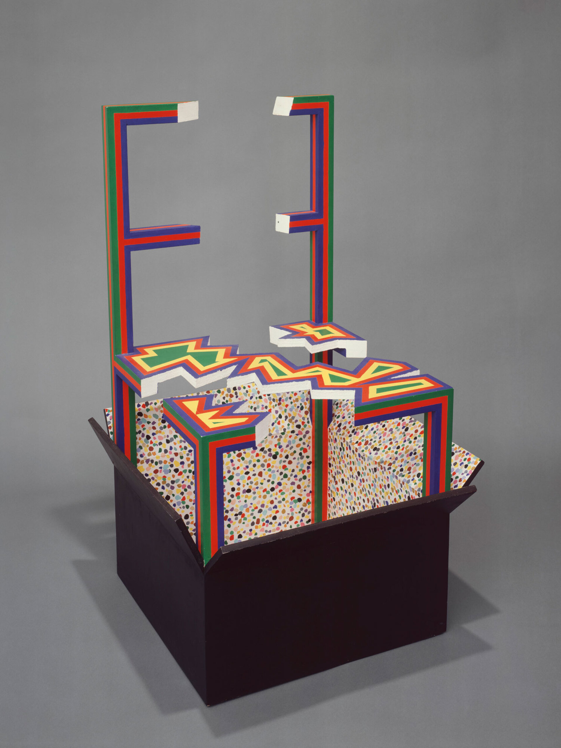 Lucas Samaras, Chair Transformation #9, 1969-70 | Acrylic on wood, 40" x 25" x 25" (101.6cm x 63.5cm x 63.5cm)