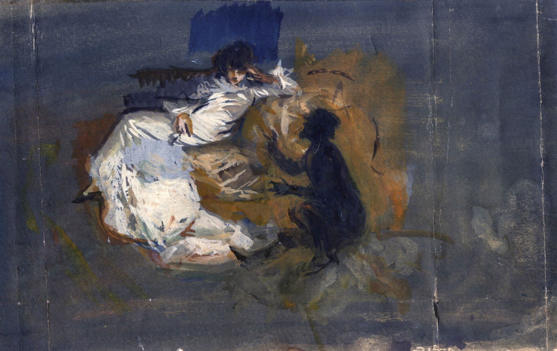 Πίνακας της Λίλα ντε Νόμπιλι: Η Σάρα Μπερνάρ και η σκιά του Ανδρέα Βουτσινά που της διδάσκει τον ρόλο