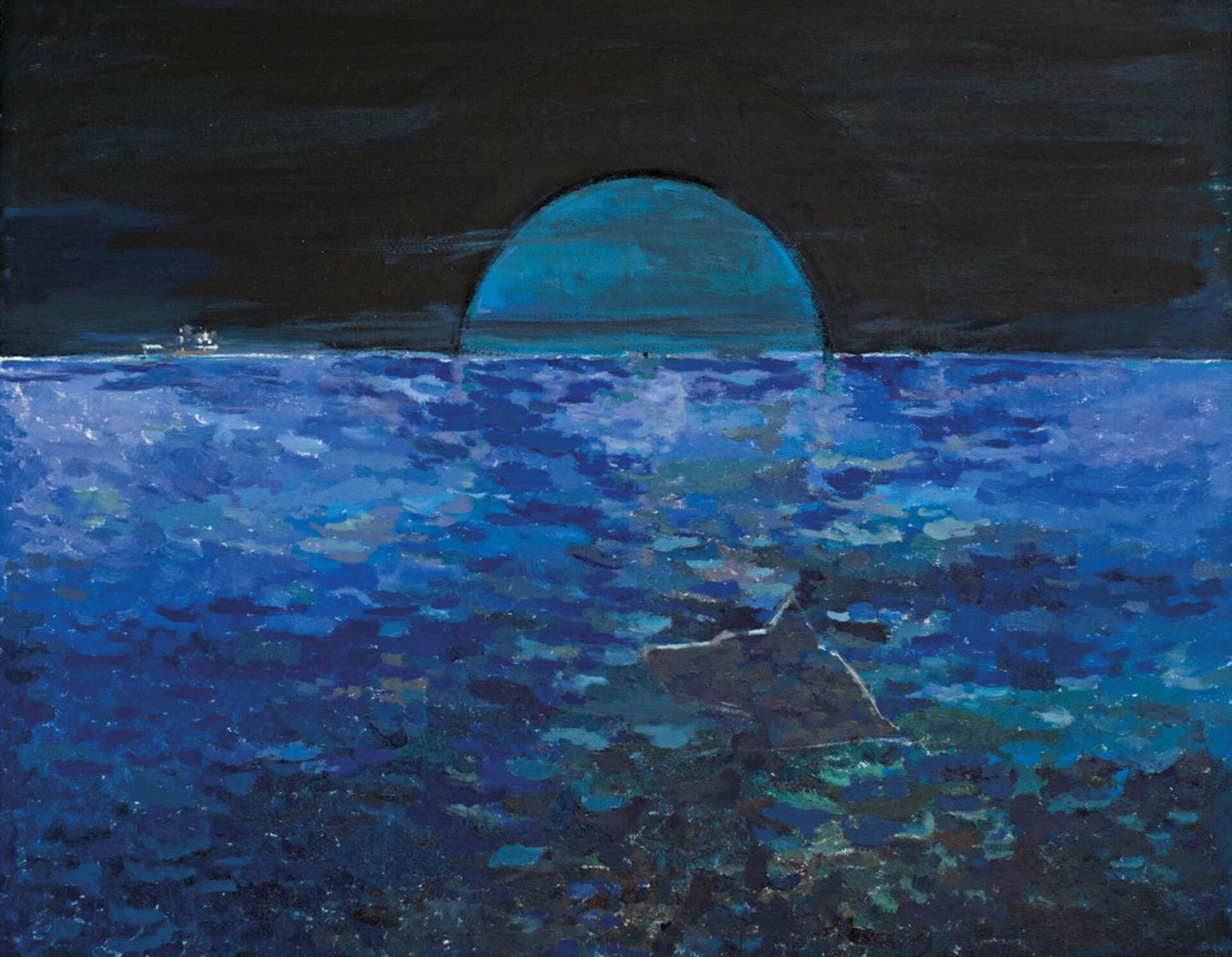 Δημήτρης Σεβαστάκης, «Κυματίζει», 2020 - 25, λάδι σε μουσαμά, 80 x 100 εκ.