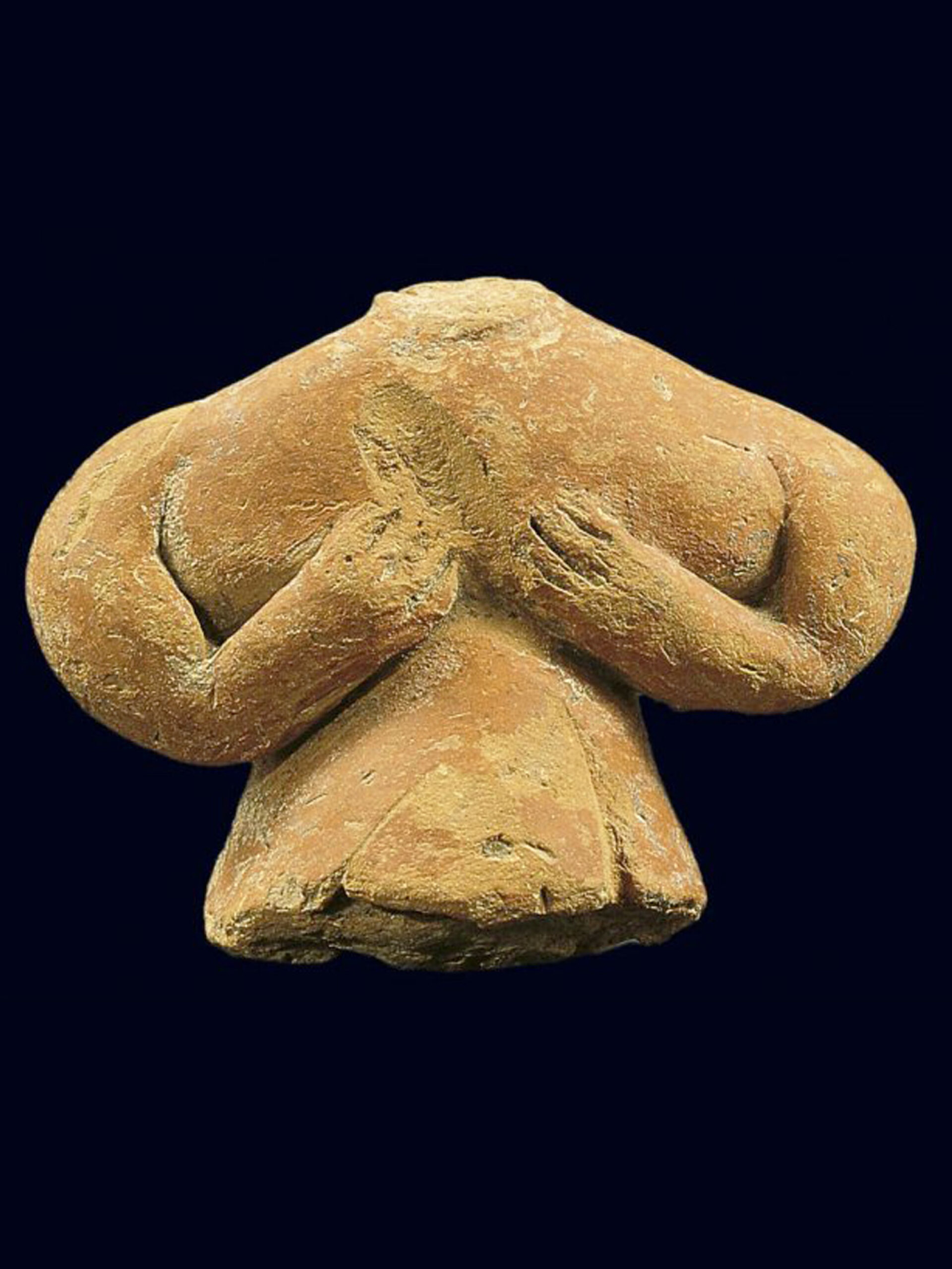 Κορμός πήλινου ειδωλίου γυναικείας μορφής. Από τη Θεσσαλία | Μέση (;) Νεολιθική Περίοδος (5800-5300 π.Χ.)