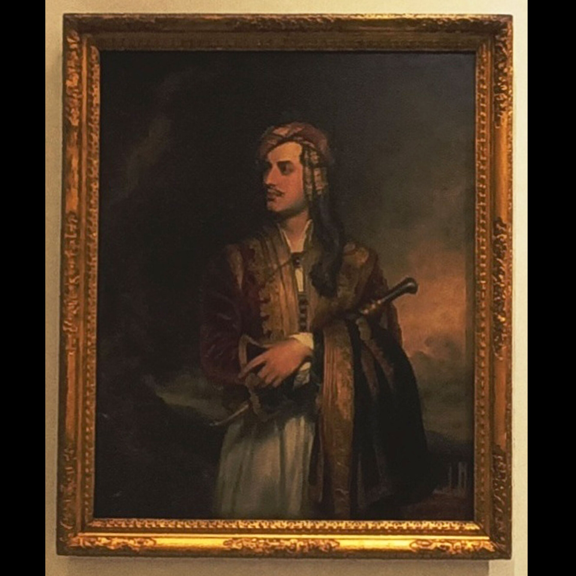 O Λόρδος Βύρων με ελληνική ενδυμασία