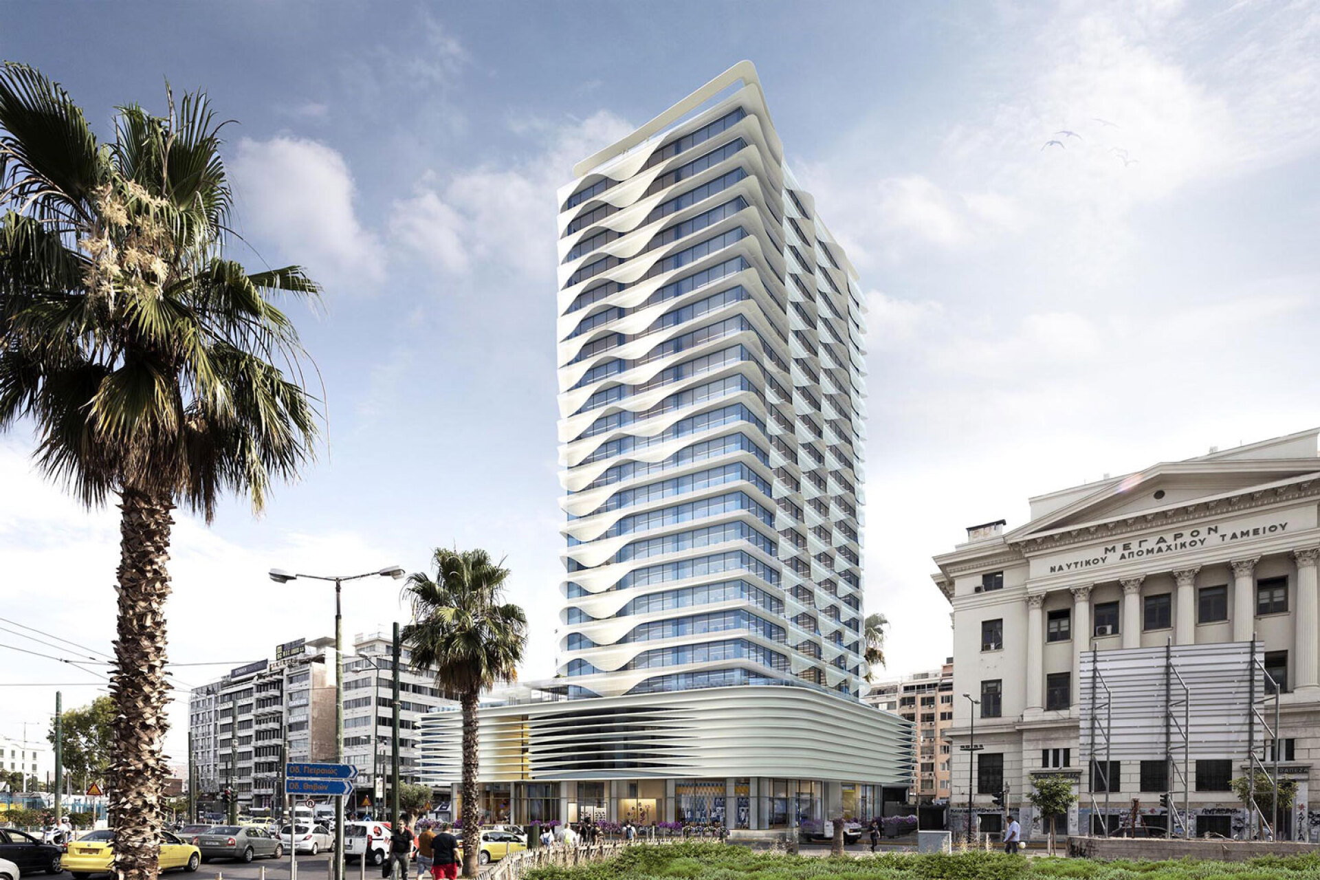 «The Beacon» | Πρόταση επανασχεδιασμού όψεων για τον Πύργο Πειραιά, 2020