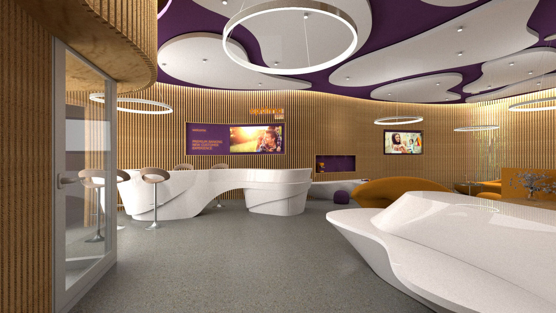 Διαγωνισμός Αρχιτεκτονικού Concept Design για Πρότυπο Κατάστημα της Optima Bank, 2019 | Μη υλοποιημένο