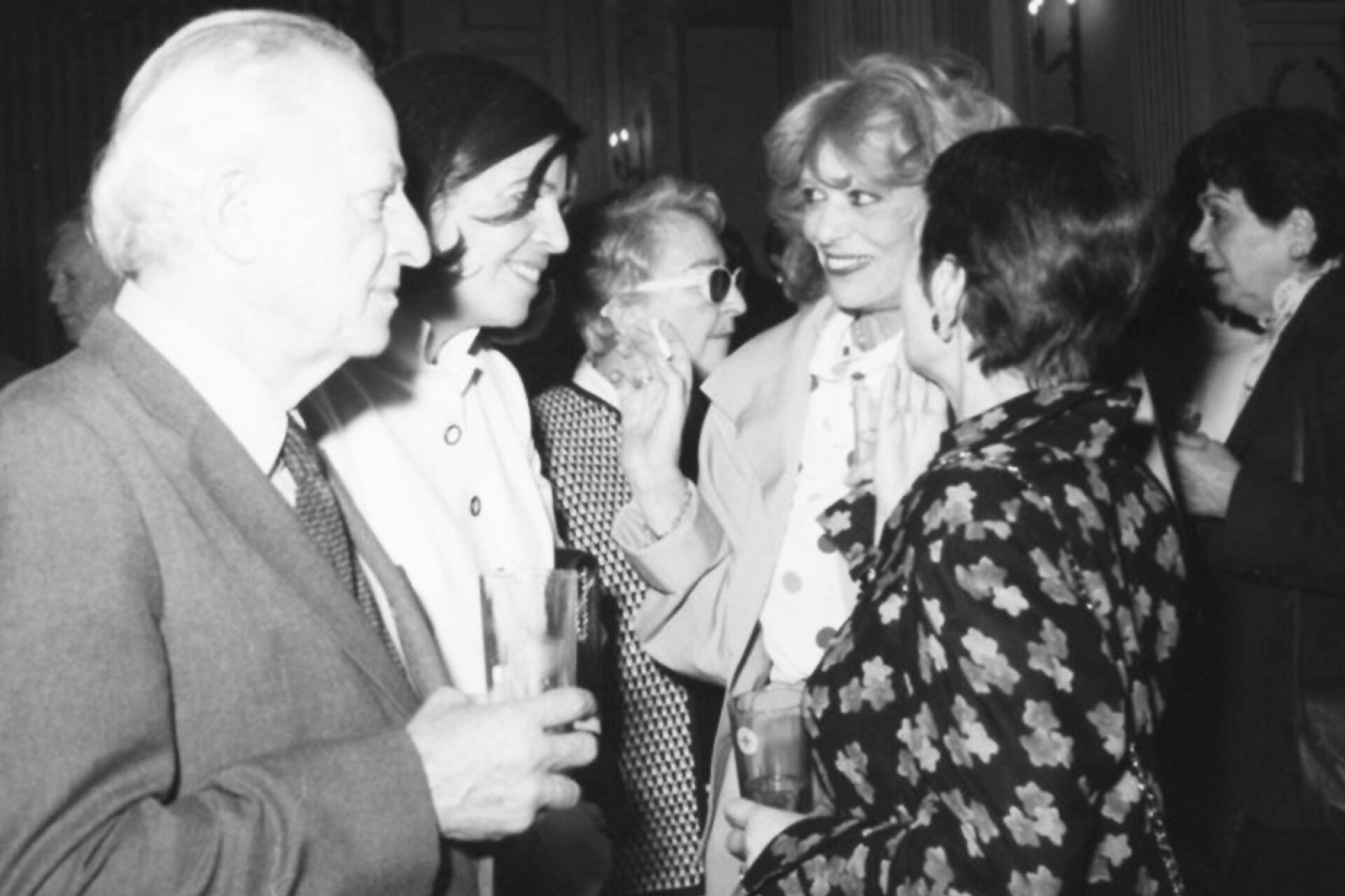 Από αριστερά: Ζυλ Ντασέν, Χριστίνα Ωνάση, Μελίνα Μερκούρη, Ελένη Γλύκατζη Αρβελέρ