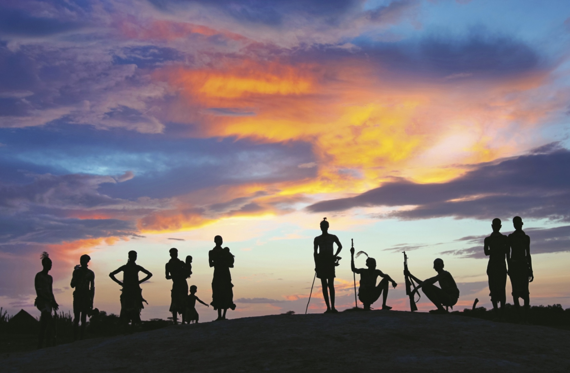 Δειλινό στον καταυλισμό των Kara