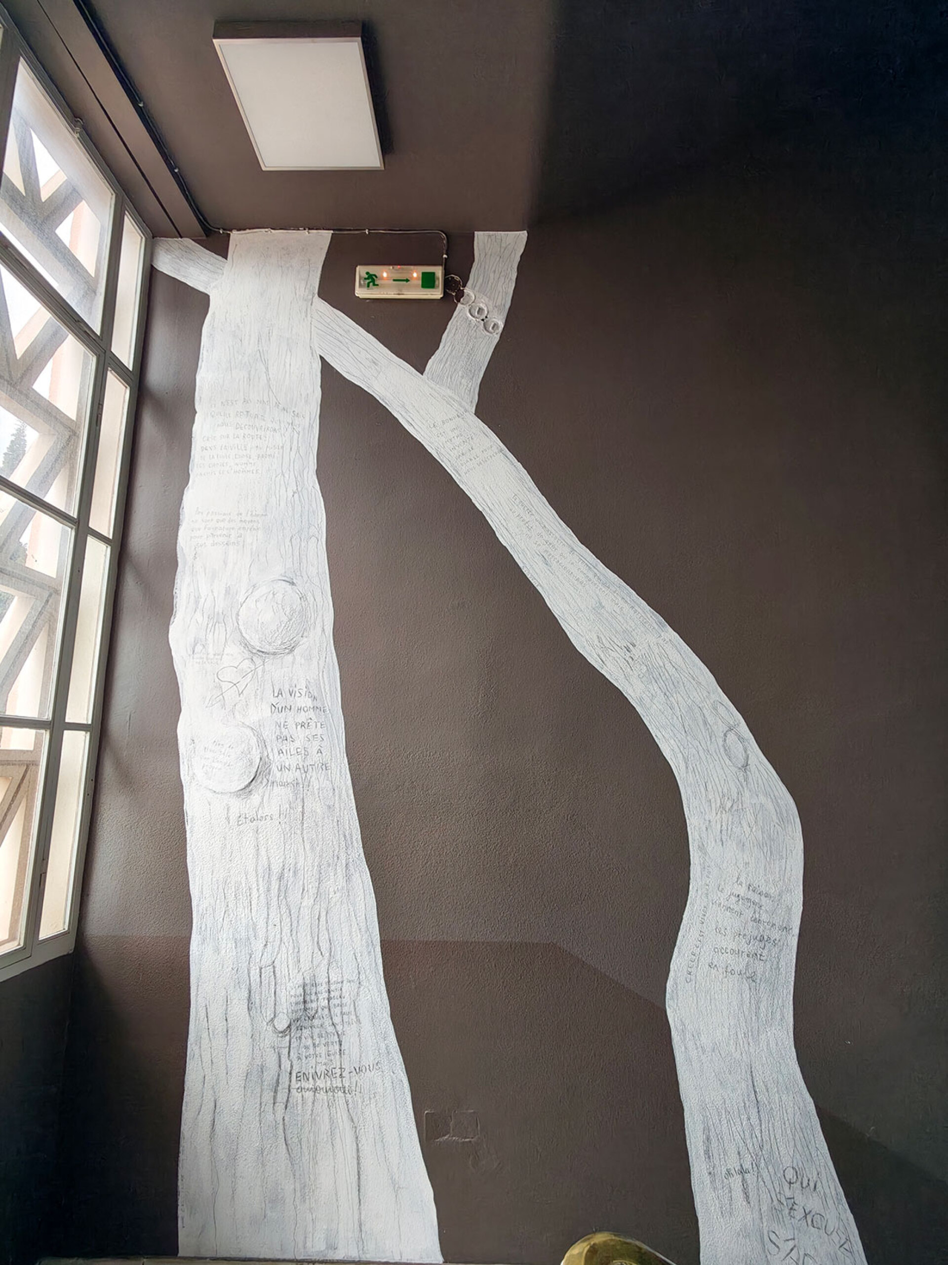 «Το Δένδρο στις Σκάλες», έργο της Ειρήνης Λιναρδάκη στο Γαλλικό Ινστιτούτο Ελλάδος.