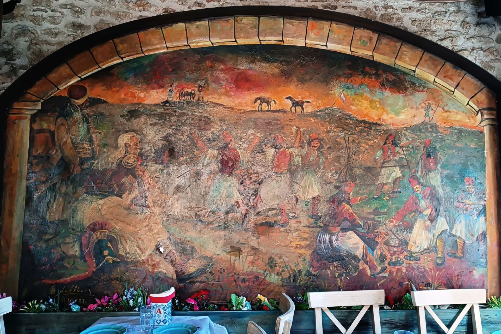  Έργο του Γ. Σαββάκη στην Ταβέρνα Σπηλιά της Ακρόπολης