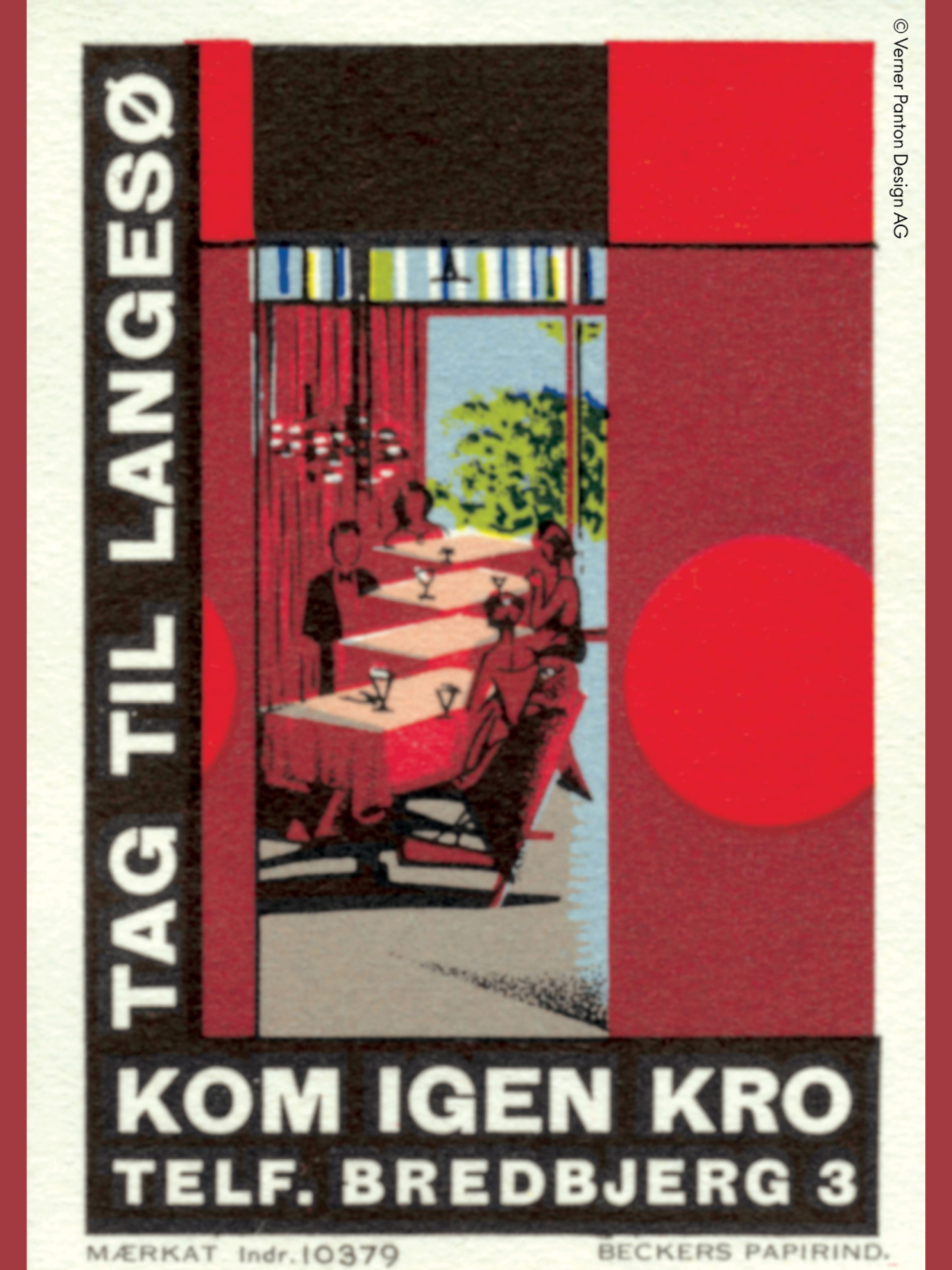 Kom Igen, 1958 | Το εστιατόριο του πατέρα του ήταν από τα πρώτα ολοκληρωμένα interior projects του Βέρνερ Πάντον, όπου άρχισε να διαμορφώνει τη δική του πολύχρωμη σχεδιαστική γλώσσα