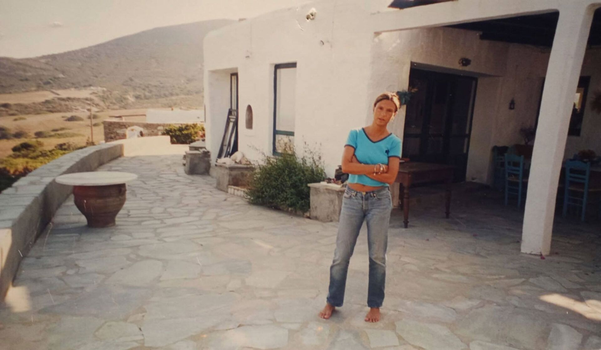 Η Φωτεινή Ζιώγα στο House Siotis, Αντίπαρος, 1995