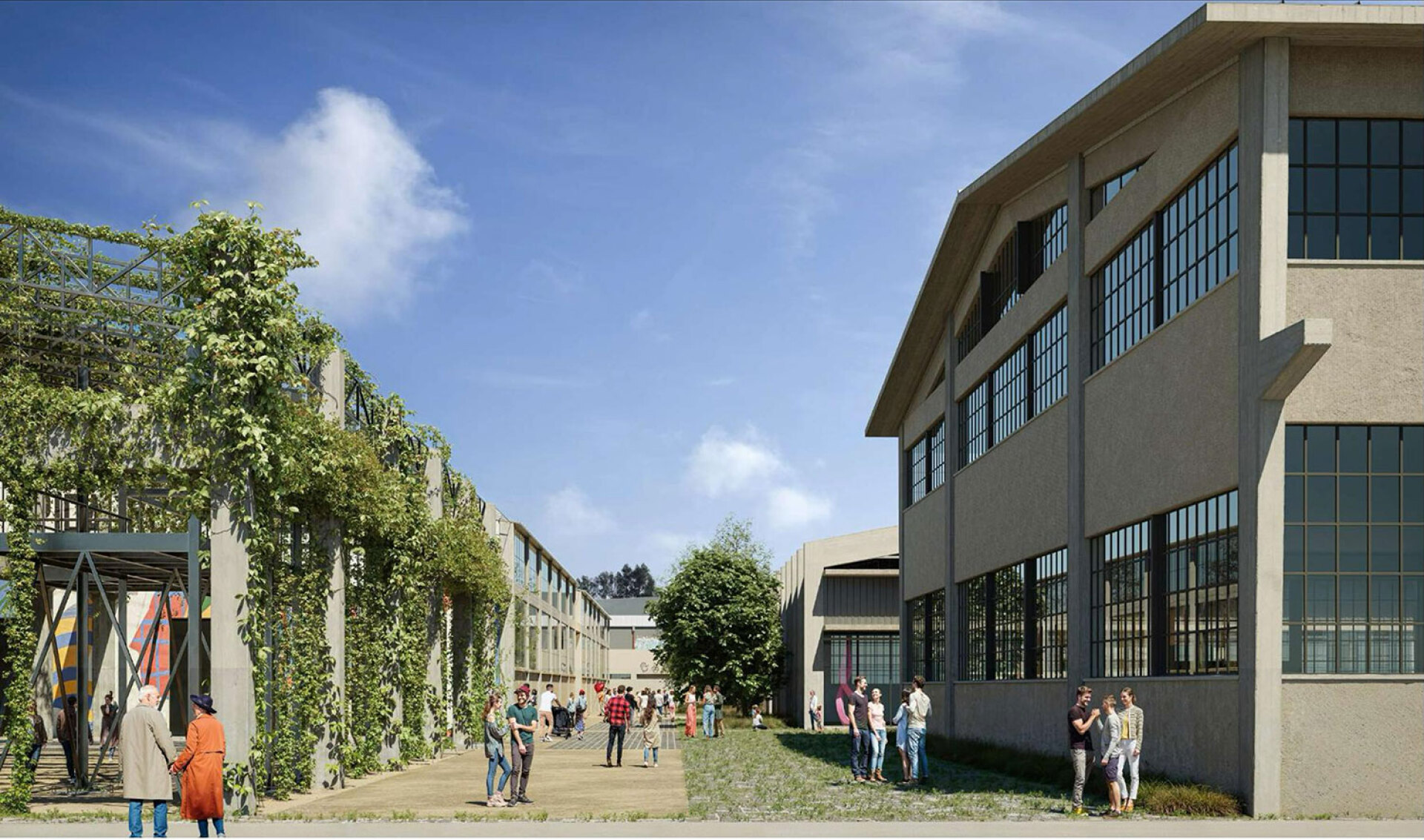 Φωτορεαλιστική απεικόνιση του βιομηχανικού συγκροτήματος Πειραιώς 260 © ΥΠΠΟ