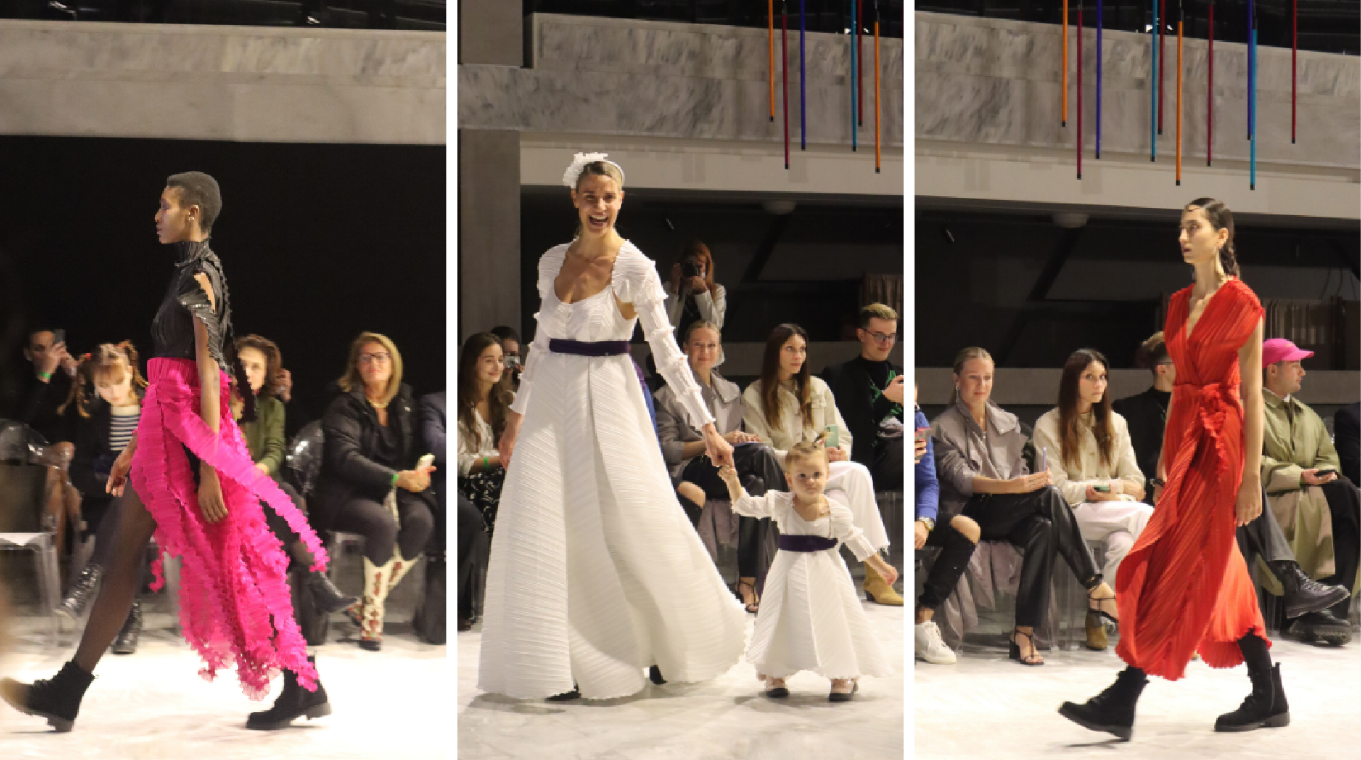 Στιγμιότυπα από την επίδειξη μόδας της Δάφνης Βαλέντε