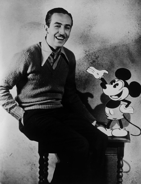 Ο Walt Disney με τον «Μίκι Μάους» © General Photographic Agency/Getty Images