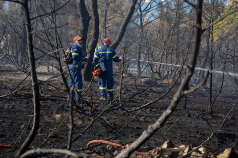 Φωτιά στη Ζήρια: Οι πρώτες εικόνες από τα καμμένα