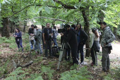 Στιγμιότυπο από τα γυρίσματα της ταινίας «Άλυτη» του Μίνωα Νικολακάκη 