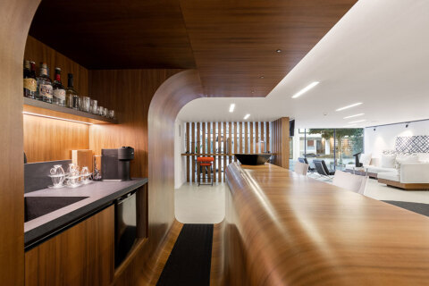 Χώρος υποδοχής και καθιστικό με μπαρ