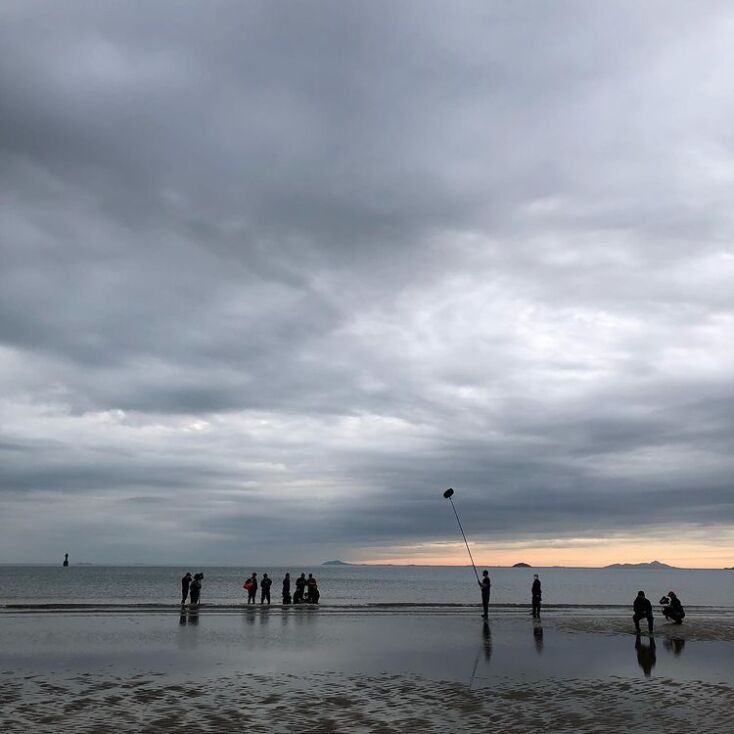 Από τα γυρίσματα της τελευταίας σκηνής της ταινίας Decision to leave. Πηγή:  Instagram