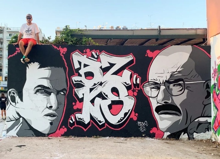 Ο street artist BZKS