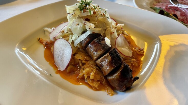 Εστιατόριο Κοντοσώρος, λαχανόρυζο με λουκάνικο