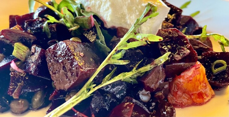 εστιατόριο Κοντοσώρος, παντζάρια σαλάτα