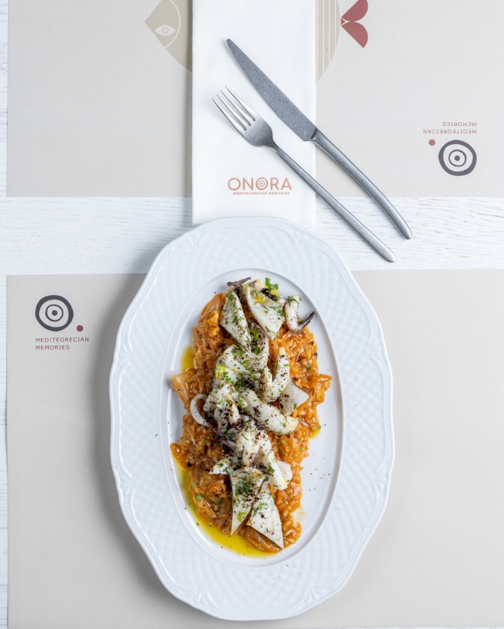 εστιατόριο Onora, Θεσσαλονίκη, λαχανόρυζο με σουπιές