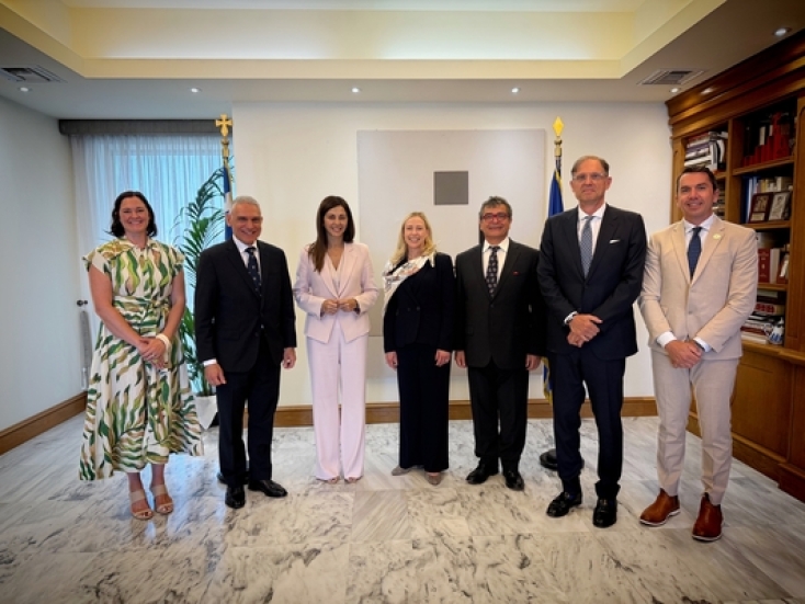 Συνάντηση της Σοφίας Ζαχαράκη με την Πρόεδρο του Yale University, Maurie Mclinnis