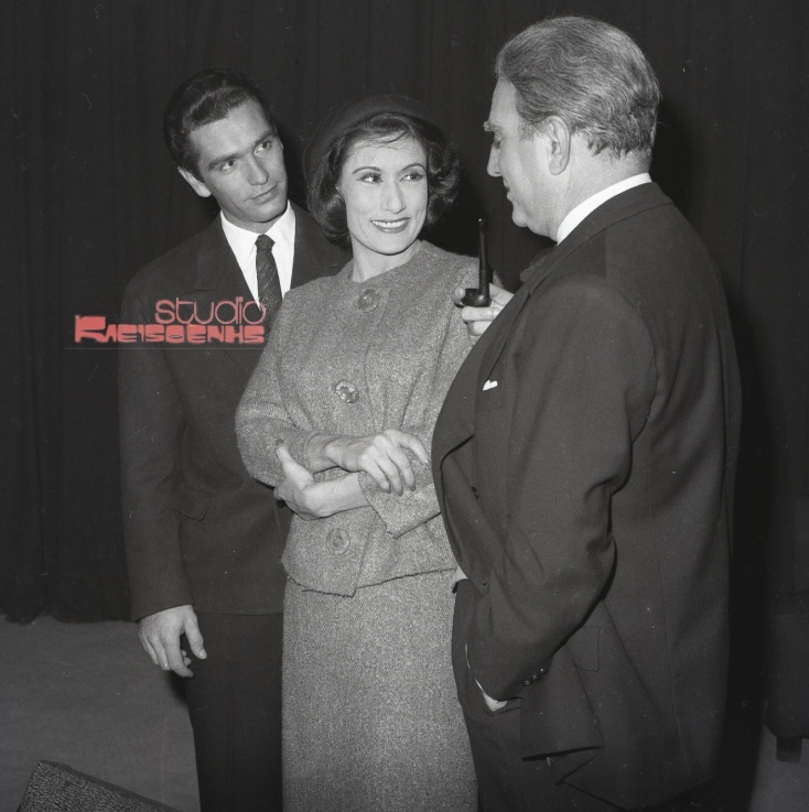 Κούρκουλος, Ελσα Βεργή και Θόδωρος Μορίδης σε πρόβες 28/10/1960