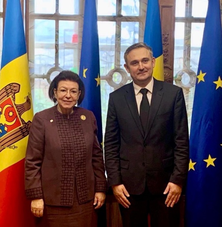Η Υπουργός Πολιτισμού Λίνα Μενδώνη και ο Υπουργός Πολιτισμού της Μολδαβίας Cristian Jardan 