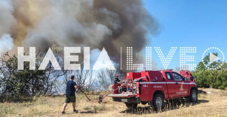 Φωτιά τώρα στην Ηλεία