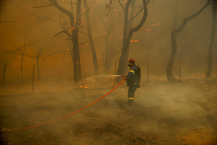 Φωτιά στη Λέσβο