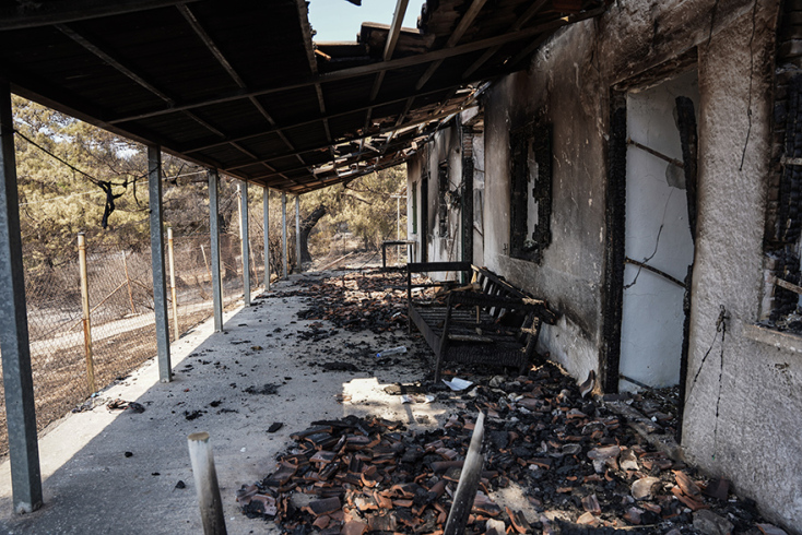 Φωτιά στα Βατερά Λέσβου