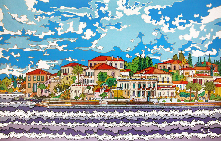 Πίνακας του Benoit Paré με τις Σπέτσες