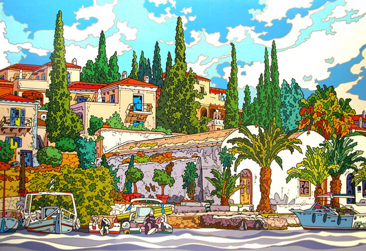 Πίνακας του Benoit Paré με τις Σπέτσες