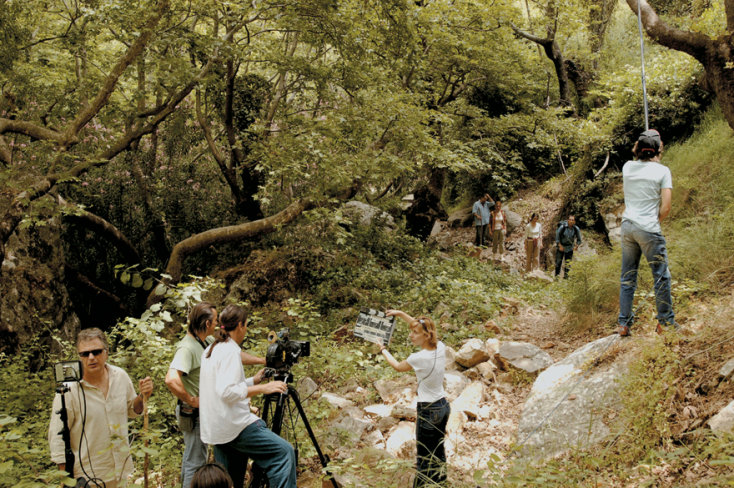 Φωτογραφία από τα γυρίσματα της ταινίας «Παρέες» στο Πήλιο