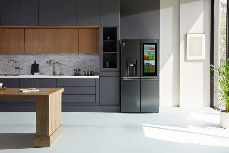 Κουζίνα με ψυγείο ντουλάπα LG