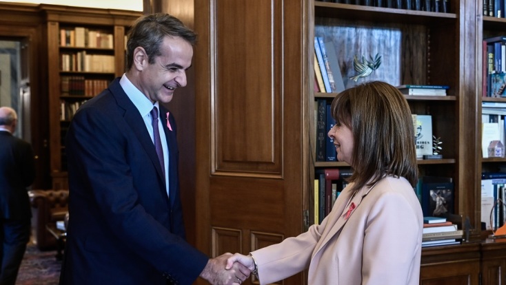 Συνάντηση Σακελλαροπούλου - Μητσοτάκη