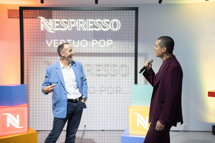 από αριστερά προς τα δεξιά: Αντώνης Αυγερόπουλος, Διευθύνων Σύμβουλος, Nespresso Hellas και Σωτήρης Κοντιζάς
