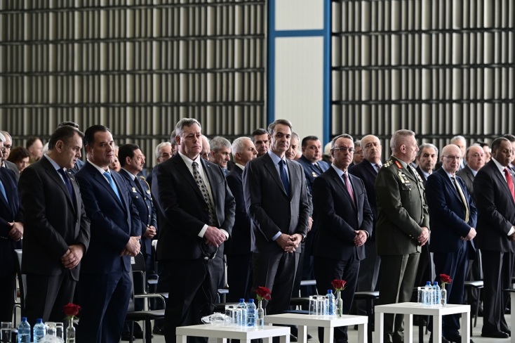 ΤΕΛΕΤΗ ΠΑΡΑΔΟΣΗΣ ΤΩΝ ΕΡΓΩΝ ΑΣΦΑΛΕΙΑΣ ΠΡΟΜΗΘΕΙΩΝ ΚΑΙ ΠΛΗΡΟΦΟΡΙΩΝ ΚΑΙ ΤΟΥ 5ου ΑΕΡΟΣΚΑΦΟΥΣ F16 VIPER ΣΤΗΝ ΠΟΛΕΜΙΚΗ ΑΕΡΟΠΟΡΙΑ ΠΑΡΟΥΣΙΑ ΤΟΥ ΠΡΩΘΥΠΟΥΡΓΟΥ ΚΥΡ. ΜΗΤΣΟΤΑΚΗ (ΜΙΧΑΛΗΣ ΚΑΡΑΓΙΑΝΝΗΣ/EUROKINISSI