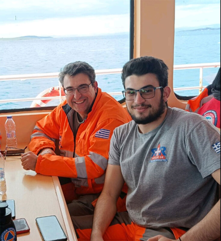 Ο Γιώργος Ασλανίδης μαζί με τον πατέρα του Μπάμπη Ασλανίδη