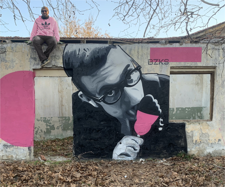 Έργο του street artist BZKS