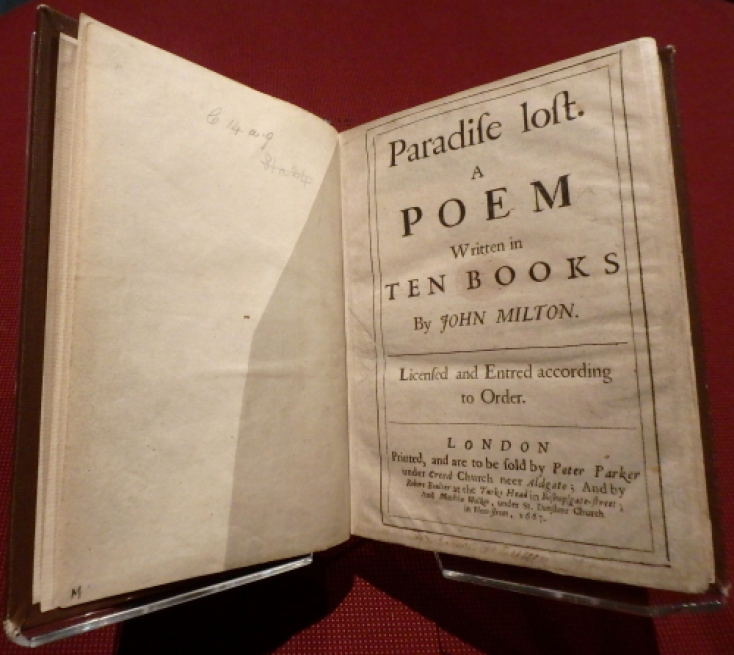 Η πρώτη έκδοση του «Χαμένου Παραδείσου» του Τζον Μίλτον