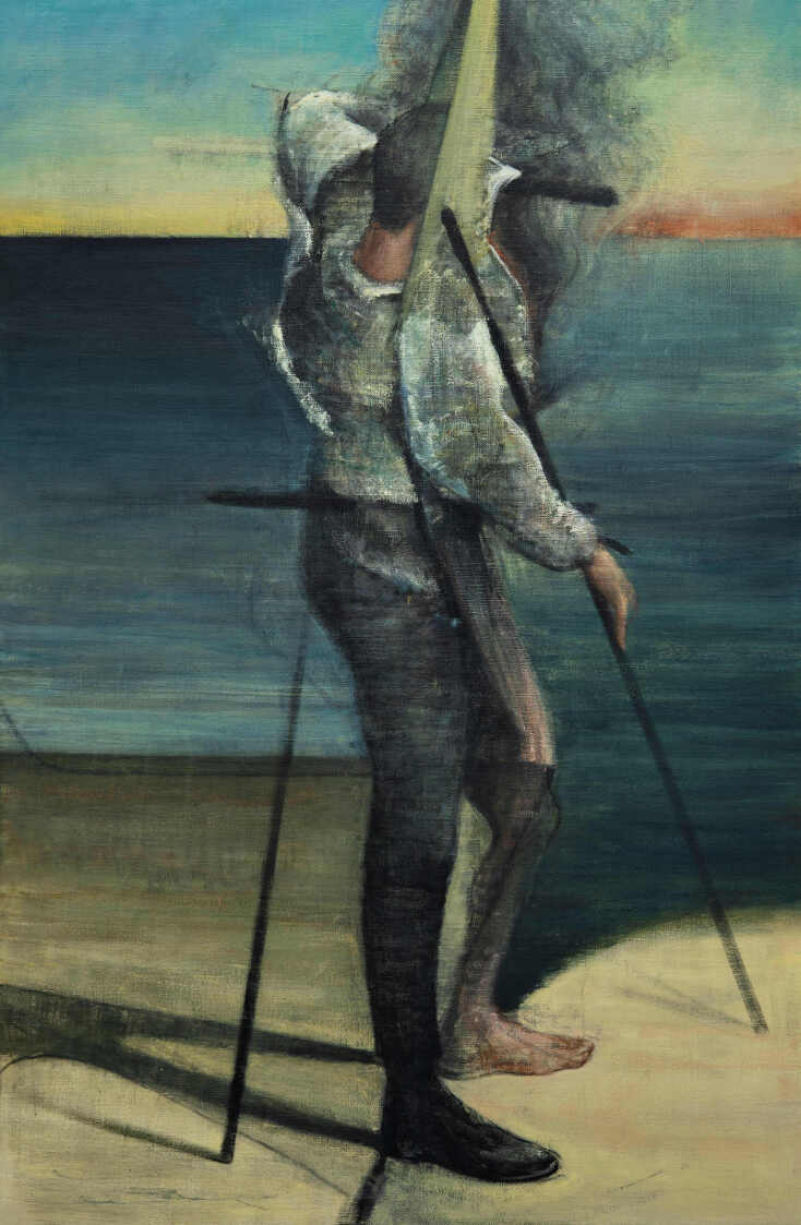 © Νίκος Ασλανίδης, The Burning, 2022, oil on canvas, 160x110 cm